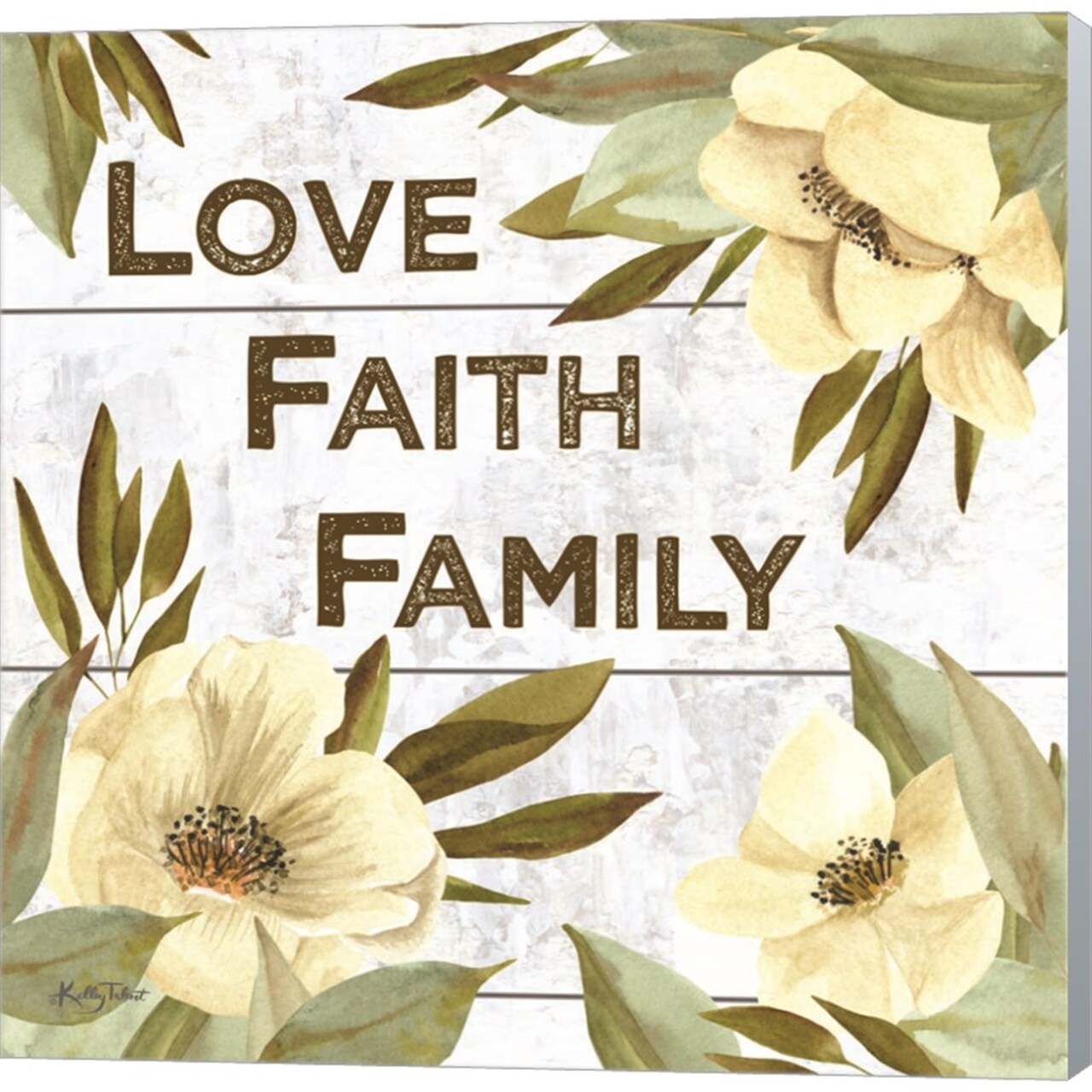 Love, Faith, Family by Kelley Talent 12" x 12" Canvas Wall Art
